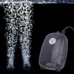 RS-390 220V 5W Double Outlets Adjustable Flow Silent Aquarium Air Pump Fish Tank Oxygen Air Pump - Image 6