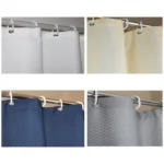 Thickening Waterproof And Mildew Curtain Honeycomb Texture Polyester Cloth Shower Curtain Bathroom Curtains,Size:120*180cm - Image 3