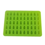 2 PCS 50 Holes Small Bear Chocolate Tray Silicone Mold Cookie Mold Candy Mold, Random Color Delivery, Size: 19*13.7*1cm - Image 3