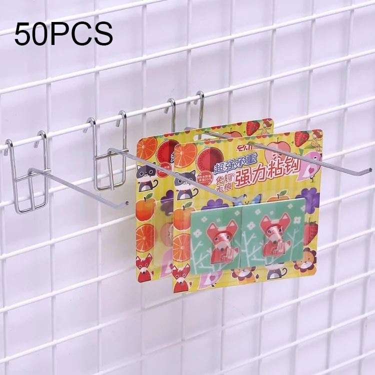 HC23883.webp 10pcs 3.5mm Supermarket Iron Grid Shelf Hook, Length: 25cm - Image 1