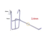 10pcs 3.5mm Supermarket Iron Grid Shelf Hook, Length: 25cm - Image 2