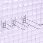 5.8mm Supermarket Iron Grid Shelf Double Hook, Length: 30cm