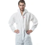 3M 4515 One-piece White Anti-static Anti-chemical Dustproof Sandblasting Suit with Cap, Size: M - Image 2