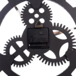 Retro Wooden Round Single-sided Gear Clock Number Wall Clock, Diameter: 80cm - Image 3