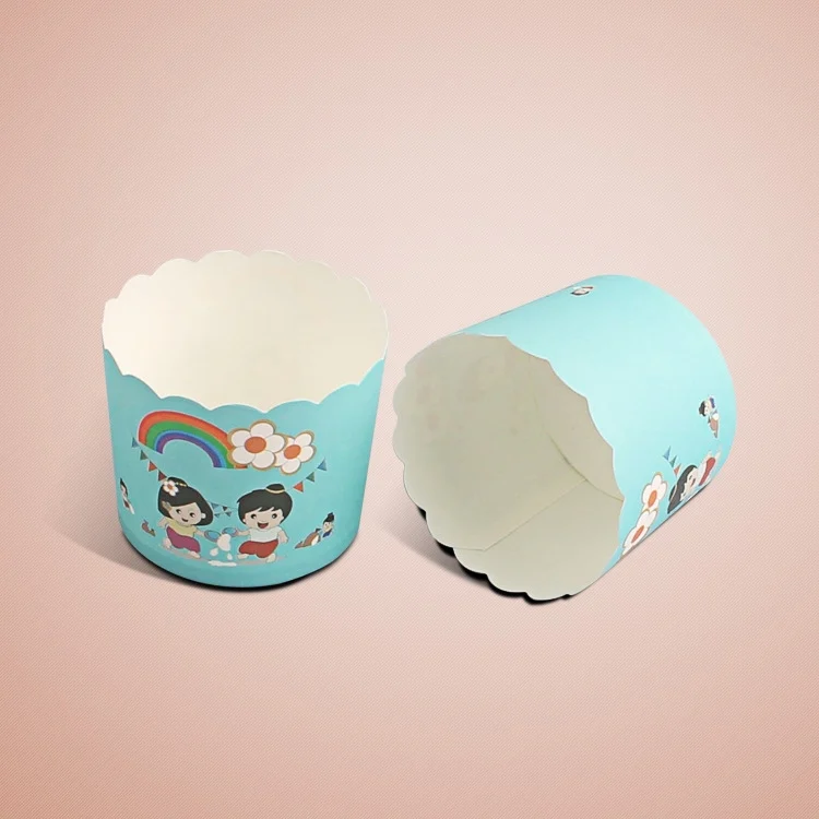 HC2539_2.webp 24pcs / Pack Round Lamination Cake Cup Muffin Cases Chocolate Cupcake Liner Baking Cup, Size: 7 x 6  x 5.5cm, Random Color Delivery - Image 3