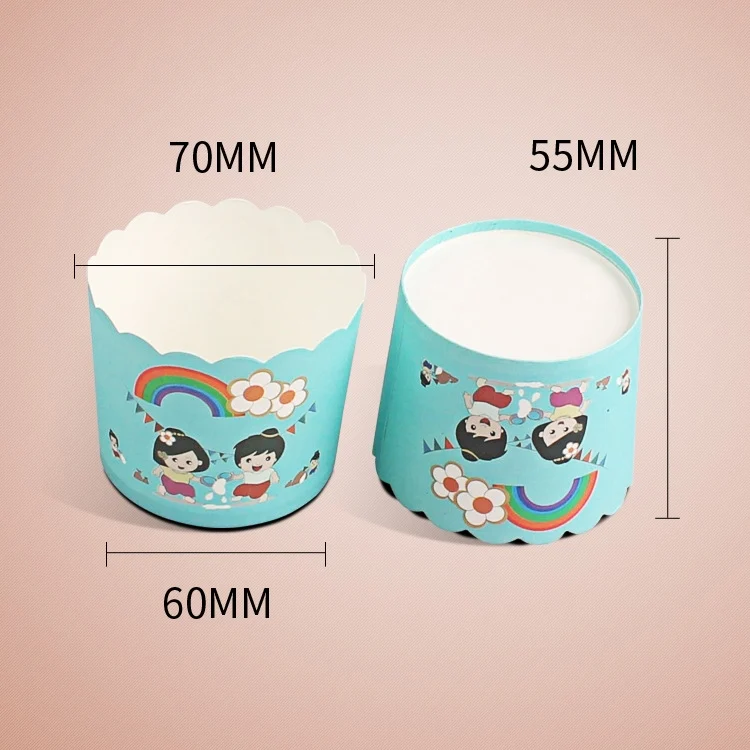 HC2539_4.webp 24pcs / Pack Round Lamination Cake Cup Muffin Cases Chocolate Cupcake Liner Baking Cup, Size: 7 x 6  x 5.5cm, Random Color Delivery - Image 5