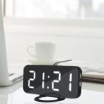 Multifunction Creative Mirror Reflective LED Display Alarm Clock with Snooze Function & 2 USB Charge Port - Image 5