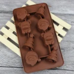 2 PCS Christmas Tree Santa Claus Chocolate Dessert Pastry Kitchen Baking Silicone Ice Lattice Mold - Image 2