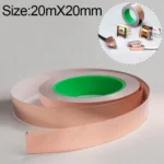 Pure Copper Double-sided Conductive Copper Foil Tape Signal Masking Tape, Size: 20m x 20mm