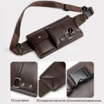 Universal Outdoor Men Shoulder Messenger Bags Retro Men Waist Bag, Size: S (24.5cm x 13cm x 1cm) - Image 5