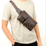 Universal Outdoor Men Shoulder Messenger Bags Retro Men Waist Bag, Size: S (24.5cm x 13cm x 1cm) - Image 10
