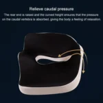 Office Chair Cushion Buttock Coccygeal Orthodontic Cushion, Size: 45x38x13cm - Image 7