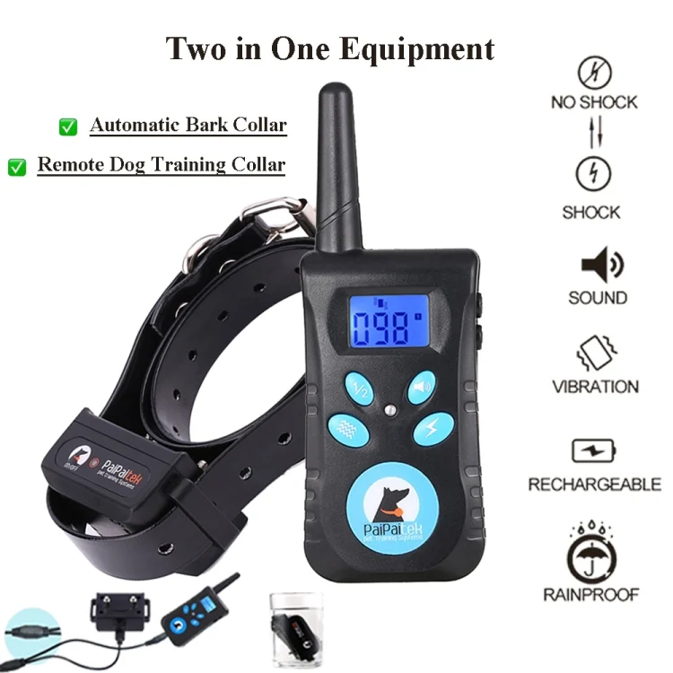 HC2786_5.webp Automatic Anti Barking Collar Pet Training Control System + Electric Shock PU Leather Collar for Dogs - Image 6
