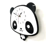 Creative Home Office Bedroom Decoration Panda Swing Acrylic Wall Clock - Image 3
