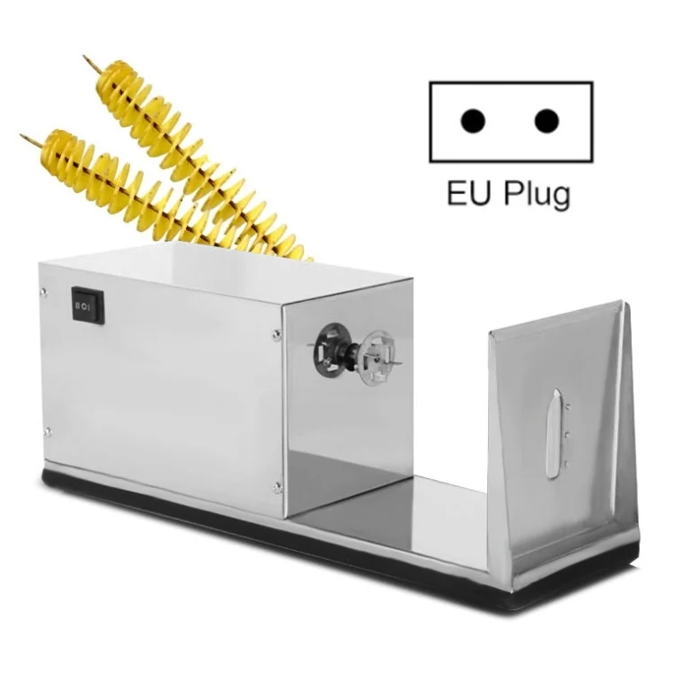 HC2830_1.webp Stainless Steel Electric Tornado Potato Tower Crane, EU Plug - Image 2