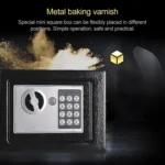 17E Home Mini Electronic Security Lock Box Wall Cabinet Safety Box with Coin-operated Function - Image 11