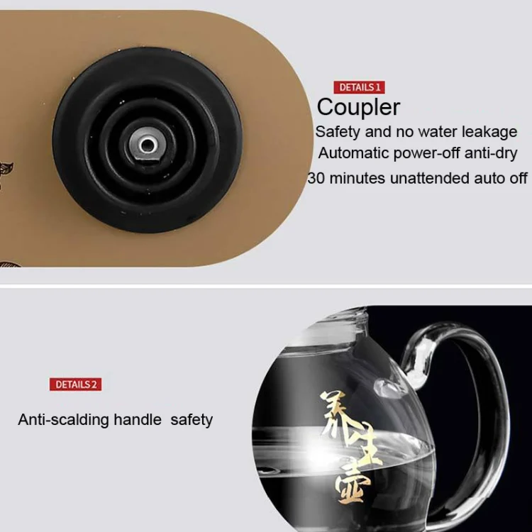 HC2871_12.webp Pumping Type Automatic Add Water Full Intelligent Electric Glass Kettle Pumping Boiled Tea Stove Set - Image 13