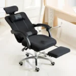 RC-10-1 Computer Chair Office Chair Home Esports Net Cloth Lifted Rotated Footrest Reclining Chair with Aluminum Alloy Feet