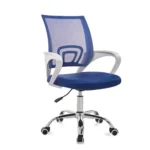 9050 Computer Chair Office Chair Home Back Chair Comfortable White Frame Simple Desk Chair - Image 2