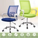 9050 Computer Chair Office Chair Home Back Chair Comfortable White Frame Simple Desk Chair - Image 7