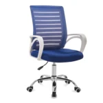 9050 Computer Chair Office Chair Home Back Chair Comfortable White Frame Simple Desk Chair - Image 2