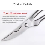 10 inch Kitchen Poultry Fish Chicken Bone Stainless Steel Cutter Cook Gadget Shear, Blister Package - Image 8