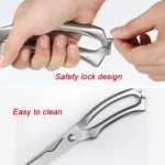 10 inch Kitchen Poultry Fish Chicken Bone Stainless Steel Cutter Cook Gadget Shear, Blister Package - Image 9