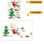 Christmas Tree Sleigh Santa Claus Window Glass Door Removable Christmas Wall Sticker Decoration - Image 2