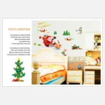 Christmas Tree Sleigh Santa Claus Window Glass Door Removable Christmas Wall Sticker Decoration - Image 5