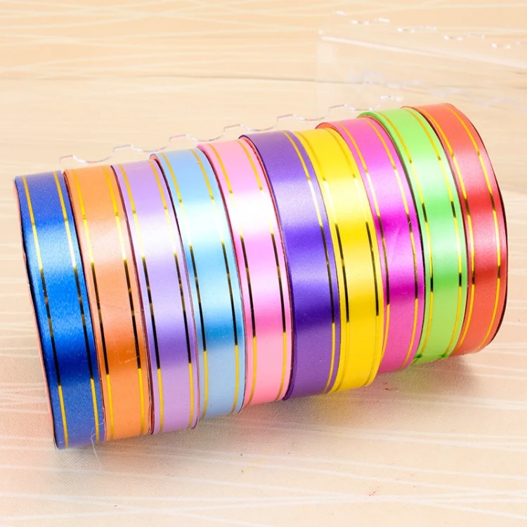 HC2990_1.webp 10 Volumes Plastic Ribbon Gift Bouquet Ribbons Bowknot Flowers Packaging Ribands, Size: 8m x 1.6cm, Random Color Delivery - Image 2