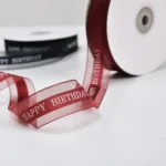 English Letter Colored Printed Ribbons Gift Bouquet Ribbons Bowknot Flowers Packaging Ribands , Size: 45m x 2.5cm - Image 4