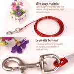 Double-end Steel Wire Rope Pet Dogs 2 in 1 Traction Rope Pet Walking Leads With Handle, Length: 10m,Random Color Delivery - Image 4