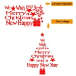 Blessing Christmas Tree Living Room Window Glass Door Removable Christmas Wall Sticker Decoration - Image 3