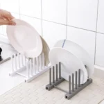 3 PCS Multi-function Kitchen Removable Plastic House Dish Rack Shelves, Random Color Delivery - Image 2