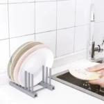3 PCS Multi-function Kitchen Removable Plastic House Dish Rack Shelves, Random Color Delivery - Image 5