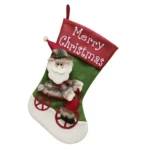 CX192019 Elk Pattern Christmas Sock Gift Bag Christmas Tree Pendant Decoration - Image 2
