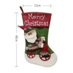 CX192019 Elk Pattern Christmas Sock Gift Bag Christmas Tree Pendant Decoration - Image 3