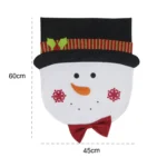 Snowman Pattern Dinner Table Chair Cover Christmas Decoration - Image 3