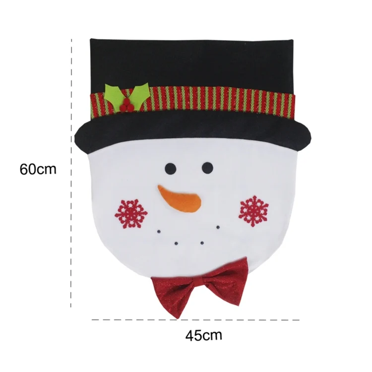 HC3138A_2.webp Snowman Pattern Dinner Table Chair Cover Christmas Decoration - Image 3