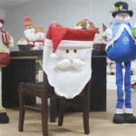 Snowman Pattern Dinner Table Chair Cover Christmas Decoration - Image 4