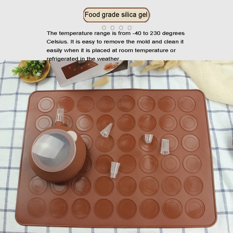 HC3140_7.webp Kitchen Roast Large Size Silicone Pad + Framed Pot + Color Box Baking Macaron Mold Suit - Image 8