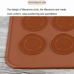 Kitchen Roast Silicone Macaron Oven Baking Pad, Size: 26*29cm - Image 5