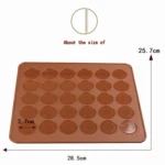 Kitchen Roast Silicone Macaron Oven Baking Pad, Size: 26*29cm - Image 9