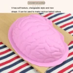 Human Brain Shape Silicone Baking Halloween Cake Mold Pudding Dessert Mold - Image 3