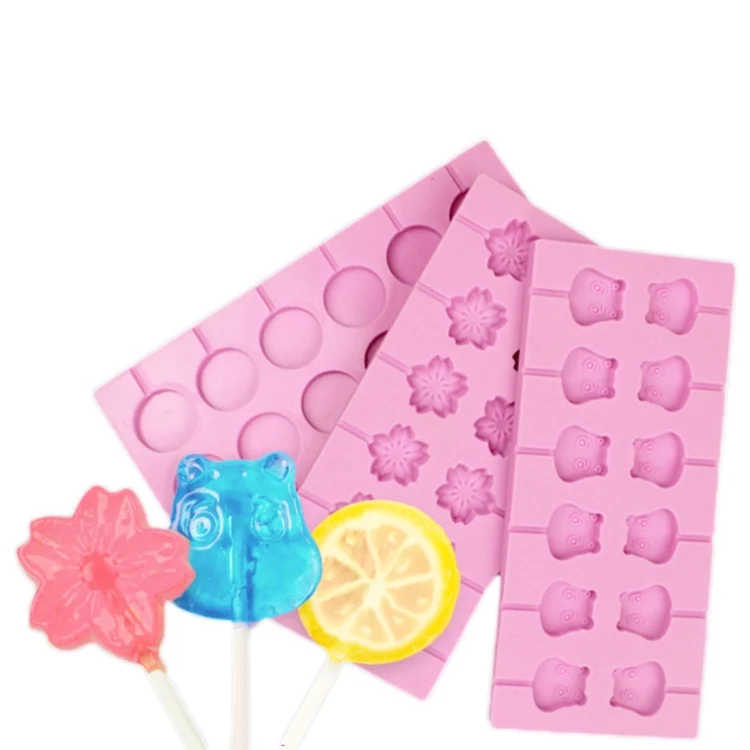 HC3149B.webp 12-Capacity DIY Silicone Chocolate Molds(Lollipop Shape) - Image 1