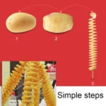 528-6 Popular Tornado Potato Slicer Manual Twist Spiral Potato Cutter Whirlwind Potatoes Machine Potato Vegetables Tools - Image 7