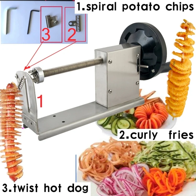 HC3206_3.webp 528-1 Manual Twisted Potato Cutter,Potato Chips Slicer,High Quality French Fry Cutter - Image 4