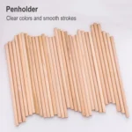 50 PCS Crude Wood Environmental Protection HB Pencils Painting Pencils for Kids School Office Supplies - Image 3
