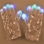 1 Pair Sequins Glowing Gloves LED Flash Gloves Dance and Party Supplies Halloween, Christmas and Other Festival Supplies - Image 5