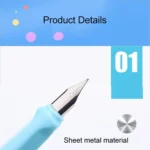 3 PCS School Office Extra Fine Titanium Alloy Nib Transparent Piston Fountain Pen(Black), Random Delivery(0.5mm/0.38mm Nib) - Image 3